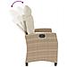 Panca Reclinabile da Giardino con Cuscini Beige in Polyrattan - Foto miniatura 6