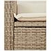 Panca Reclinabile da Giardino con Cuscini Beige in Polyrattan - Foto miniatura 7