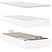 Struttura Letto Pouf con Materasso Bianco 100x200 cm Similpelle - Foto miniatura 8