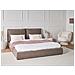 Letto Bouclé Bajonna 180 X 200 Cm Marrone - Foto miniatura 1