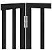Cancello per Cani Pieghevole 3 Pannelli Nero 150cm Legno Pioppo - Foto miniatura 8