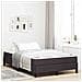 Letto a molle con materasso Marrone scuro 120 x 200 cm Tessuto - Foto miniatura 2
