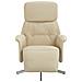 Poltrona Reclinabile con Poggiapiedi Crema in Tessuto - Foto miniatura 3