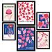 Set Di 6 Stampe Fiori Amore Per I Fiori Stampe Naturalistiche E Botaniche Per L'interior Design A3 & A4 Senza Cornice - Foto miniatura 1