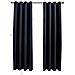 Tende oscuranti con anelli 2 pz Nero 137x213 cm Tessuto - Foto miniatura 6