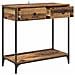 Tavolo consolle con cassetto Legno vecchio 75 x 34,5 x 75 cm - Foto miniatura 5