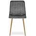 Sedia JEWA - Velluto grigio scuro con gambe in legno x 4 - Foto miniatura 4