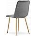 Sedia JEWA - Velluto grigio scuro con gambe in legno x 4 - Foto miniatura 6