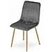 Sedia JEWA - Velluto grigio scuro con gambe in legno x 4 - Foto miniatura 8