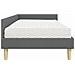 Struttura Letto Angolare con Materasso 2 pcs Grigio Tessuto - Foto miniatura 8