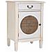 Tavolino In Legno Laccato Bianco Con Griglia 46x36x68h Cm - Foto miniatura 1
