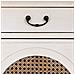 Tavolino In Legno Laccato Bianco Con Griglia 46x36x68h Cm - Foto miniatura 7
