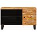 Mobile TV Marrone 80 x 33 x 46 cm Legno di mango massello - Foto miniatura 3