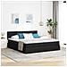 Letto con luci a strisce a LED Nero 180 x 200 cm Tessuto - Foto miniatura 2