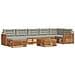 Set divani con cuscino 8 pcs Grigio Naturale e Chiaro - Foto miniatura 1