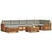 Set divani con cuscino 8 pcs Grigio Naturale e Chiaro - Foto miniatura 3