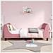 Struttura letto bambini con testata Rosa 80 x 160 cm Velluto - Foto miniatura 3