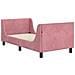Struttura letto bambini con testata Rosa 80 x 160 cm Velluto - Foto miniatura 4