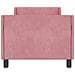 Struttura letto bambini con testata Rosa 80 x 160 cm Velluto - Foto miniatura 5