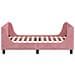 Struttura letto bambini con testata Rosa 80 x 160 cm Velluto - Foto miniatura 6