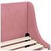 Struttura letto bambini con testata Rosa 80 x 160 cm Velluto - Foto miniatura 7