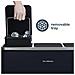 Pattumiera A Pedale In Acciaio Inox Spazzolato, 54 L, 3 Scomparti 18l, Blu - Foto miniatura 5