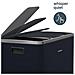 Pattumiera A Pedale In Acciaio Inox Spazzolato, 54 L, 3 Scomparti 18l, Blu - Foto miniatura 6