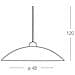 Lampadario moderno da interno cm 48 bianco vetro - Foto miniatura 4