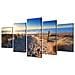 5 Pz Set Stampa Su Tela Da Muro Spiaggia Di Sabbia 100 X 50 Cm - Foto miniatura 1