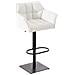 Sgabello Alto Regolabile Damaso in Similpelle I Sgabello Bancone con Braccioli E Schienale Imbottiti E Poggiapiedi, H 58-83 CM Bianco Nero - Foto miniatura 1