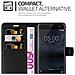 Custodia Compatibile Con Nokia 5 In Nero Carbone - Coperchio Protettiva Con Chiusura Magnetica, Funzione Stand E Tasca Per Le Carte - Foto miniatura 3