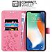 Custodia Compatibile Con Apple Iphone Xr In Rosa Fiore - Coperchio Protettivo In Design Floreale Con Chiusura Magnetica, Funzione Stand E Slot Per Carte - Foto miniatura 2