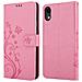 Custodia Compatibile Con Apple Iphone Xr In Rosa Fiore - Coperchio Protettivo In Design Floreale Con Chiusura Magnetica, Funzione Stand E Slot Per Carte - Foto miniatura 11