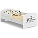 Luk 160x80 Letto Per Bambino Con Ringhiera + Materasso E Giroletto Sleeping Princess Black - Foto miniatura 1
