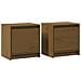 Comodini 2 Pz Marrone Miele 40x30,5x40 Cm In Massello Di Pino - Foto miniatura 2