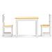 Set Tavolo E Sedie Per Bambini 3 Pezzi Bianco E Beige In Mdf - Foto miniatura 3
