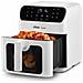 Friggitrice ad Aria 8422160056536 Capacità 6.5 Litri 900 Watt Colore Bianco / Nero - Foto miniatura 2