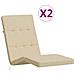 Cuscini Per Sedia A Sdraio 2 Pz Beige In Tessuto Oxford - Foto miniatura 2