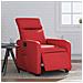 Poltrona Reclinabile Elettrica Rossa In Similpelle - Foto miniatura 1