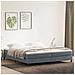 Letto A Molle Senza Materasso Grigio Scuro 200x210 Cm Velluto - Foto miniatura 1
