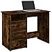 Scrivania Rovere Fumo 102x50x75 Cm In Legno Multistrato - Foto miniatura 1