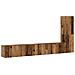 Mobili Tv A Parete 3 Pz Legno Antico In Legno Multistrato - Foto miniatura 2