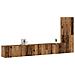 Mobili Tv A Parete 3 Pz Legno Antico In Legno Multistrato - Foto miniatura 1