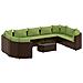 Lusso Casadino -  Set Divani Da Giardino 10pz Con Cuscini In Polyrattan Marrone - Foto miniatura 1