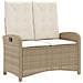 Panca Reclinabile da Giardino con Cuscini Beige in Polyrattan - Foto miniatura 1