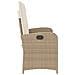 Panca Reclinabile da Giardino con Cuscini Beige in Polyrattan - Foto miniatura 4
