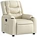 Poltrona Reclinabile Crema in Similpelle - Foto miniatura 1