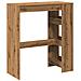 Tavolo Bar con Rastrelliera Rovere 90x40x103,5 cm Multistrato - Foto miniatura 6