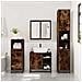 Set Mobili da Bagno 3 pz Rovere Fumo in Legno Multistrato - Foto miniatura 3