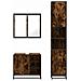 Set Mobili da Bagno 3 pz Rovere Fumo in Legno Multistrato - Foto miniatura 5